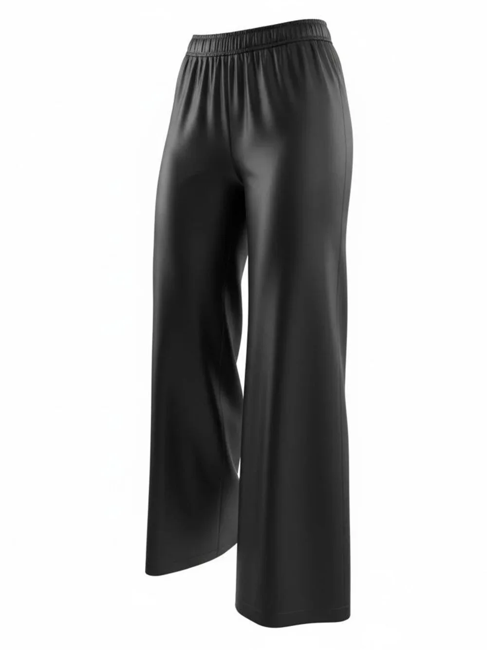 Italian Wide-Leg Pants & Top Set | Black | Minimalist Luxe - Picture 5 of 9